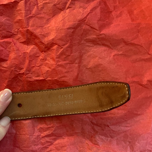 Gucci black leather belt. main image 4